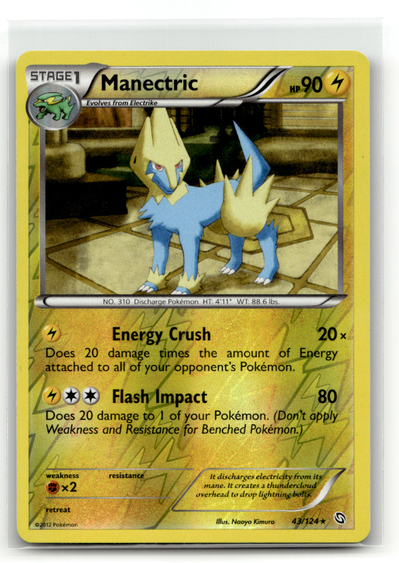 Manectric (43) 43/124 Reverse Holo Rare Dragons Exalted LP