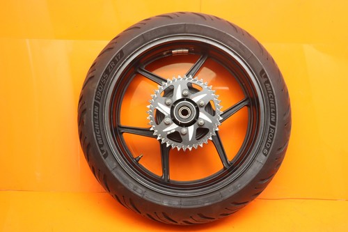 2004-2005 KAWASAKI NINJA ZX10R OEM REAR WHEEL BACK RIM W MICHELIN ROAD 6 TIRE