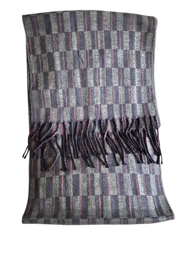Foulard vintage Christian Dior cashmaire 54x12 à carreaux fabriqué en Angleterre RN 15200