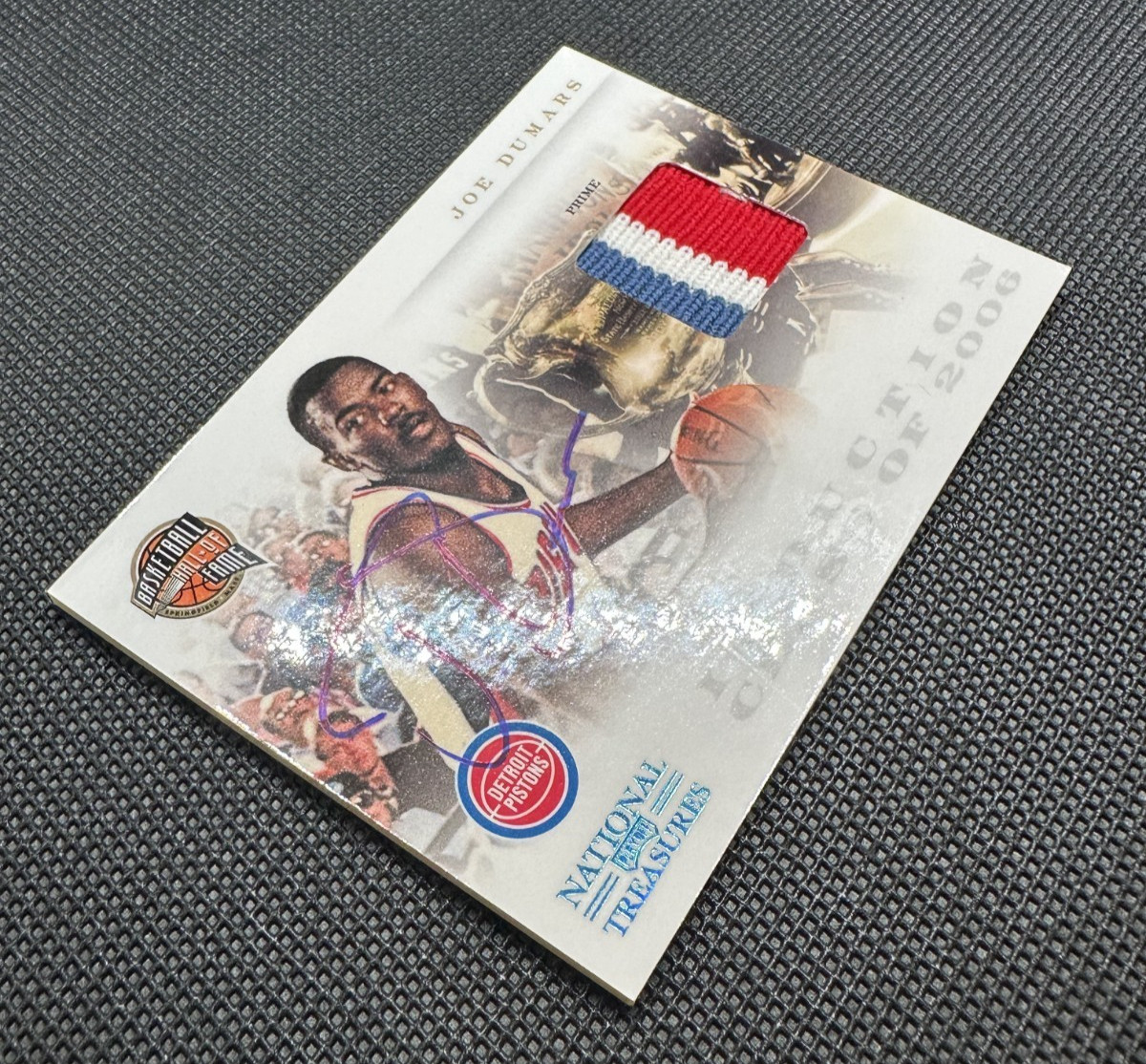 2011 National Treasures 3 Color PRIME PATCH AUTO /25 Joe Dumars HOF Ultra RARE! view 7