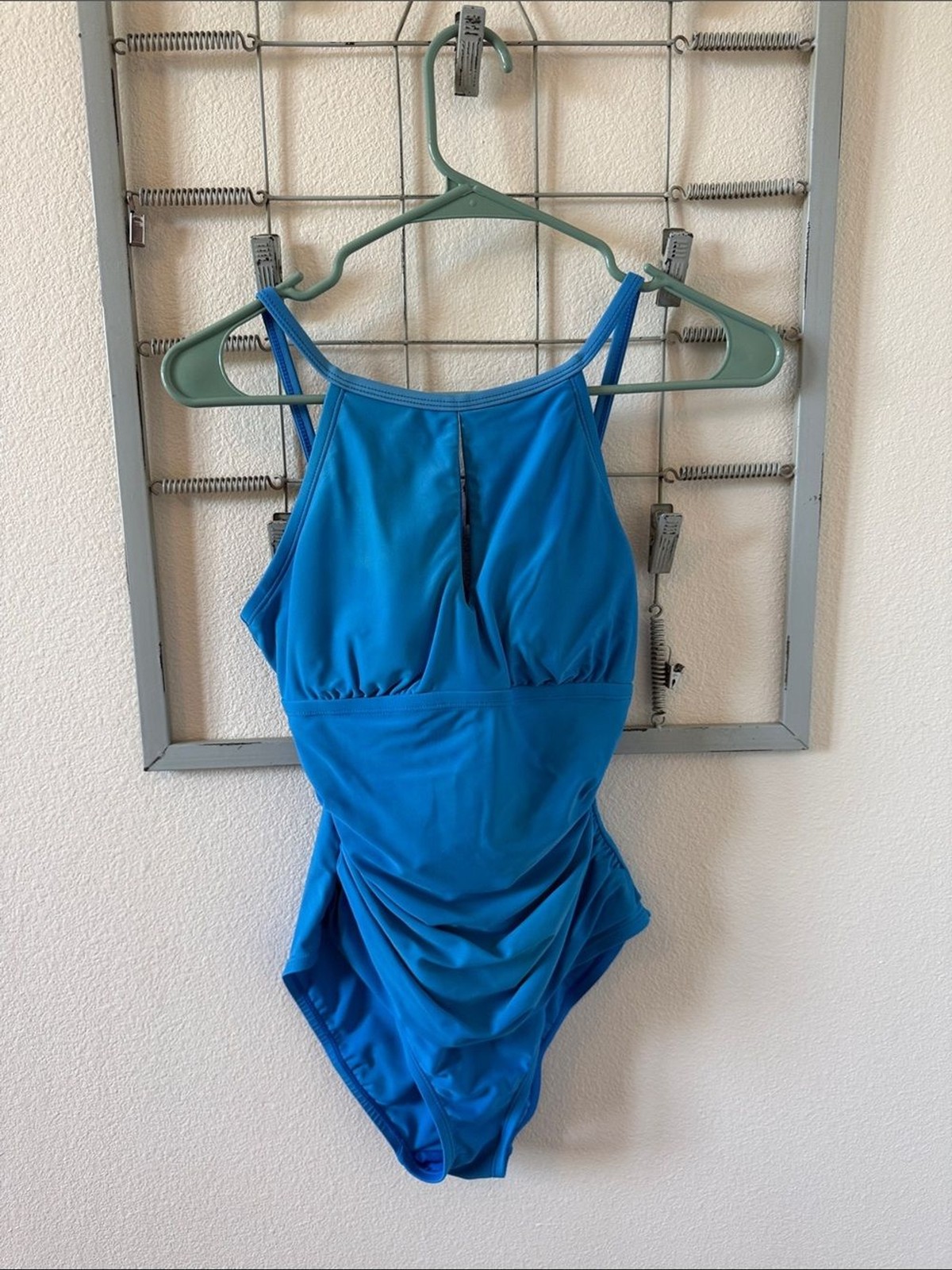 Ellen Tracy Blue One-Piece Swimsuit