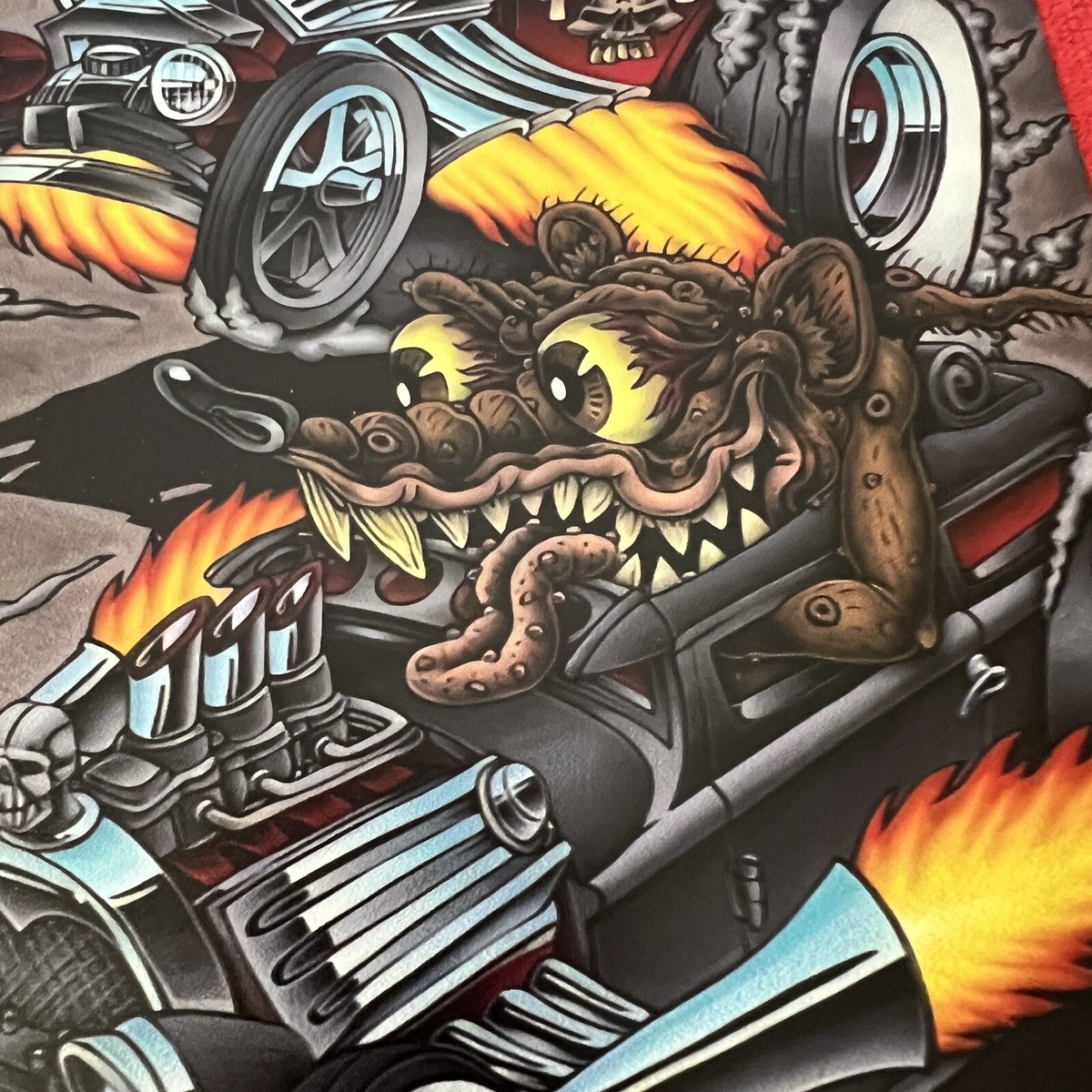 🔥RAT FINK Ed “Big Daddy” Roth RF Hot Rod 12x8” Metal Sign