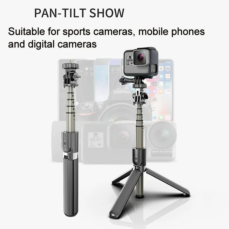 Universal Extendable Bluetooth Wireless Selfie Stick Tripod Foldable For iPhone - Image 4 of 4