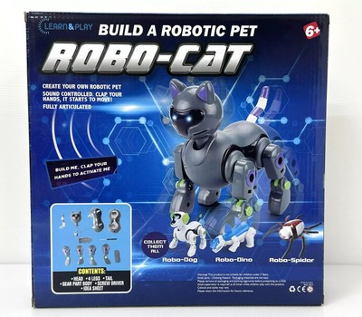 Learn & Play Robo Katze Roboter Spielzeug Kinder Zum Selbermachen Haustierspielzeug interaktives pädagogisches Geschenk