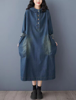 white christmas dresses Sustainable denim dress | Ella Denim Dress - Sun Stone