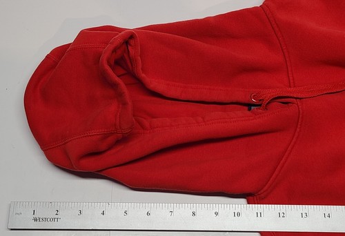 Nike Red Hoodie Spellout Black & Blue Embroidered Logo Men's X-Large - Picture 7 of 11