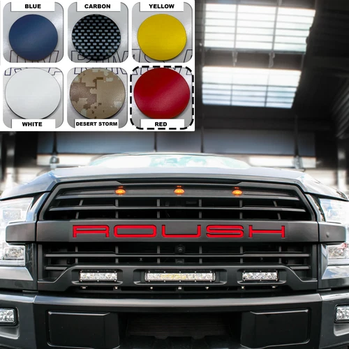 RED FRONT GRILLE LETTERS FOR ROUSH 2015-2019 NOT DECALS