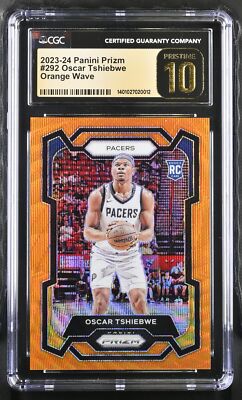 2023 Panini Prizm Oscar Tshiebwe #292 Orange Wave 29/60 Cgc Pristine 10 ...