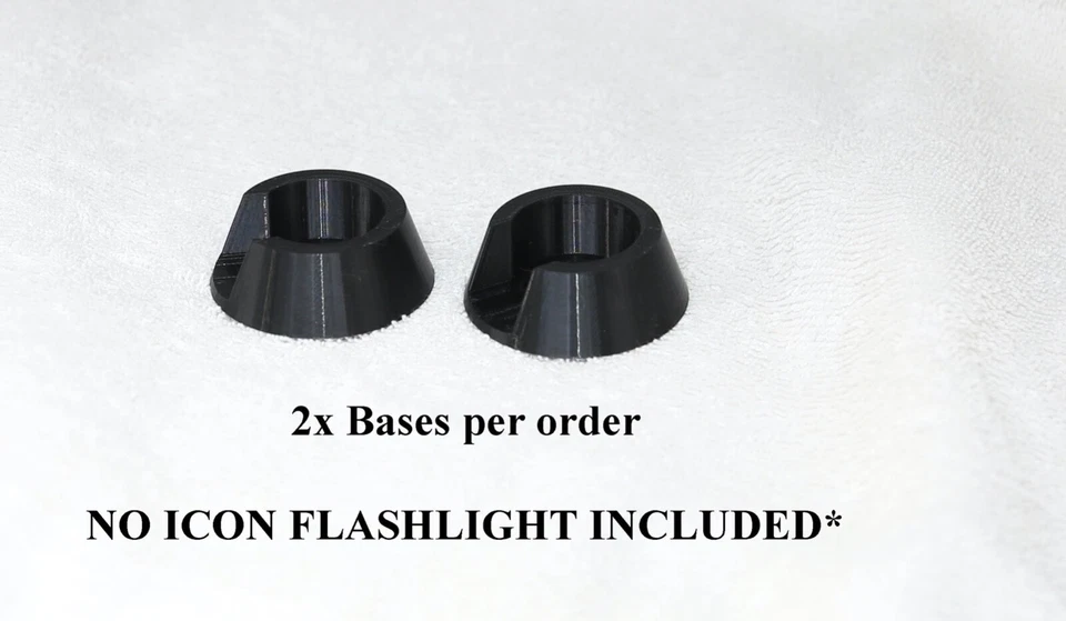 Base XL + Estándar 2X ICON 800 lúmenes Base Linterna Impreso en 3D Puerto Carga Foto 2 de 4