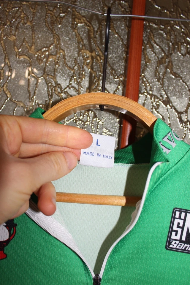 Vintage Santini Diavolo Italy Team Cycling jersey shirt - size L - Image 4 of 4