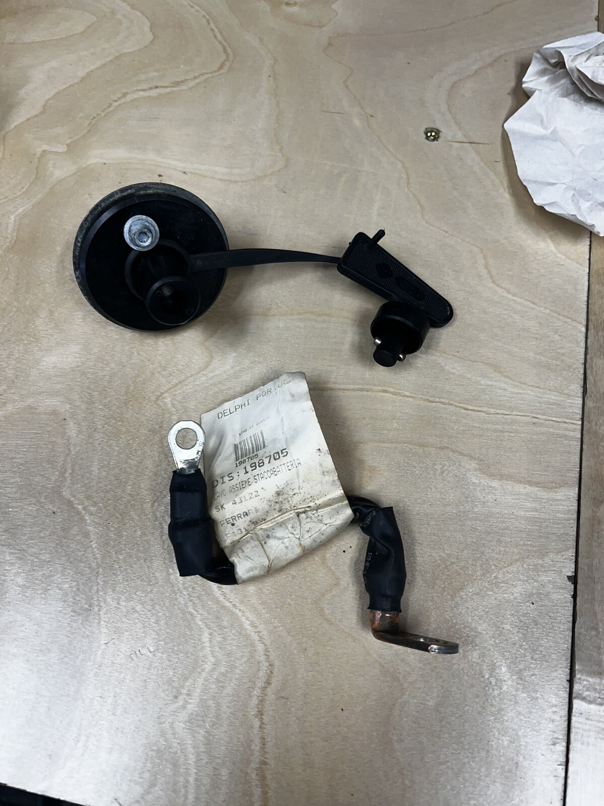 FERRARI F430 BATTERY MASTER CUT-OUT SWITCH 198705 Plus BRAIDED CABLE 196451 OEM