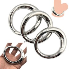 Stainless Steel Metal Thick Ball Stretcher Peni Ball Ring Male Delaying Device
