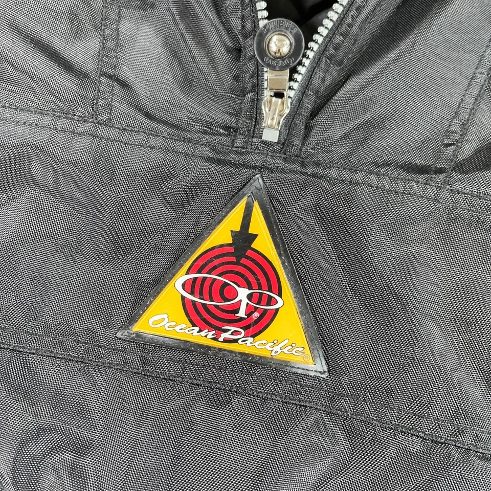 Chaqueta de Colección Ocean Pacific Niños 14 Negro Amarillo 1/4 Cremallera Aislada Pullover Años 90 OP Foto 3 de 4