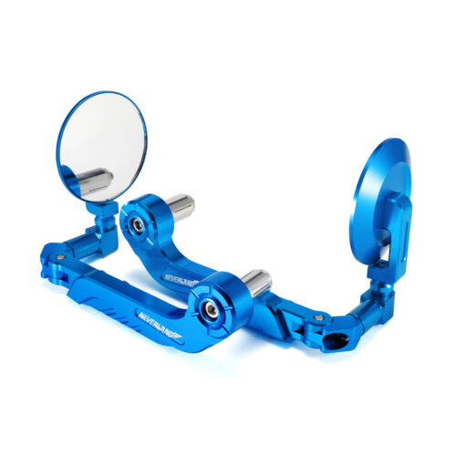 Universal CNC Motorrad 7/8" 22 mm Stangenende AltronGuard Rückspiegel blau - Bild 1 von 12