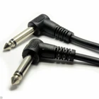 6.35mm 1/4" 90 Degree Right Angle 1 Metre Audio Mono Guitar Cable