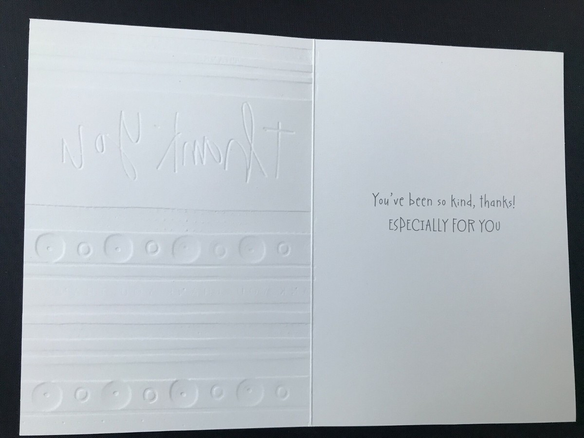Thank you card, men male open, stripe design, 7