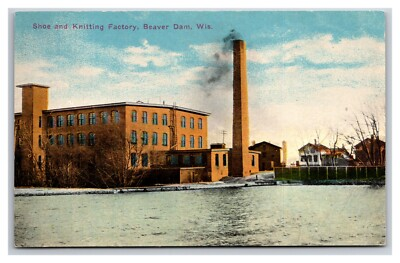 #ad Shoe And Knitting Factory Beaver Dam Wisconsin WI UNP DB Postcard XB8 $10.75