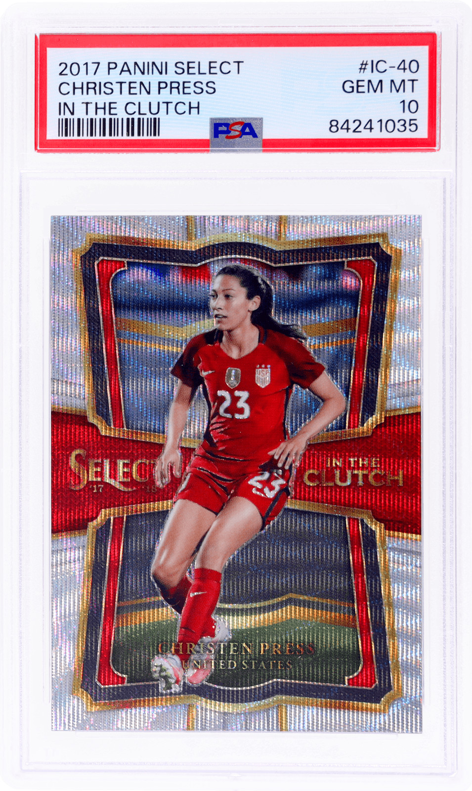2017 Panini Select Christen Press In the Clutch Prizm #40 PSA 10