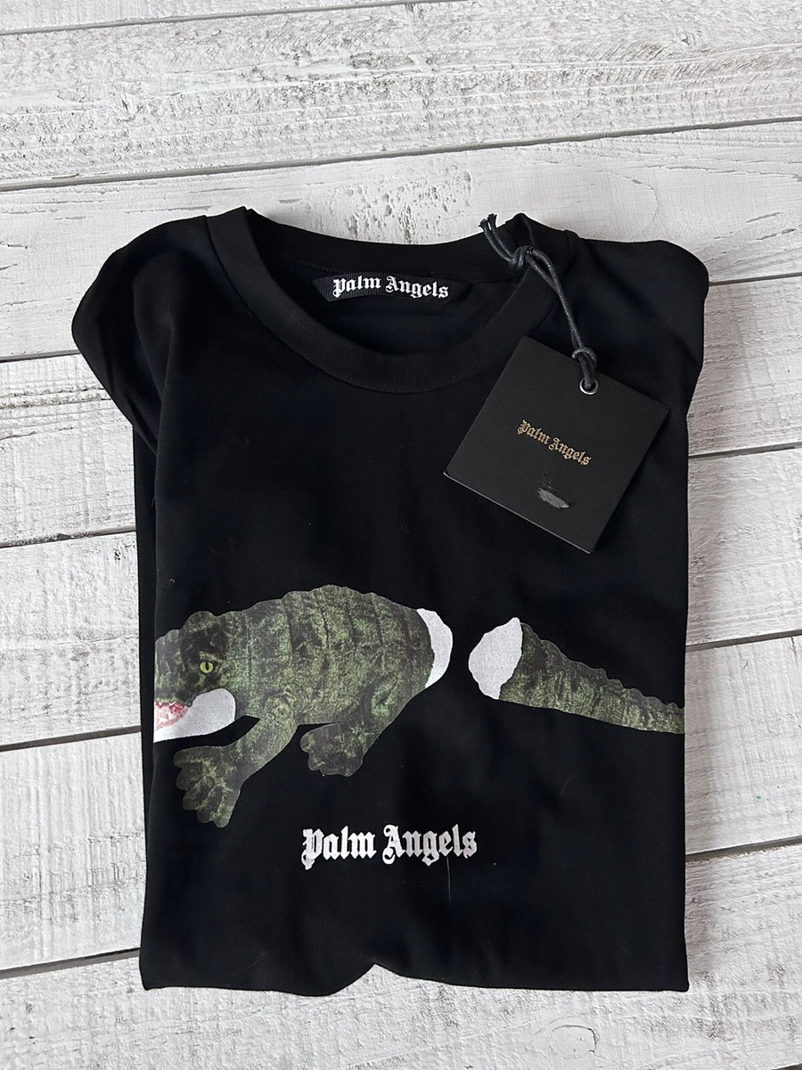 T Shirt Maglietta maniche corte Bianca Palm Angels coccodrillo100