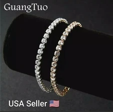 Crystal Bracelet Bangle Stretch Bling Single Row Rhinestones Bracelets For Women