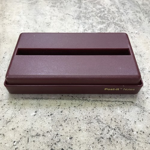 Vintage 3M Post It Maroon 3” x 5” Pop-up Sticky Note Dispenser C-350 Weighted