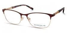 Marcolin Eyewear MA5022 070 Burgundy Metal Optical Eyeglasses Frame 54-17-140 MA