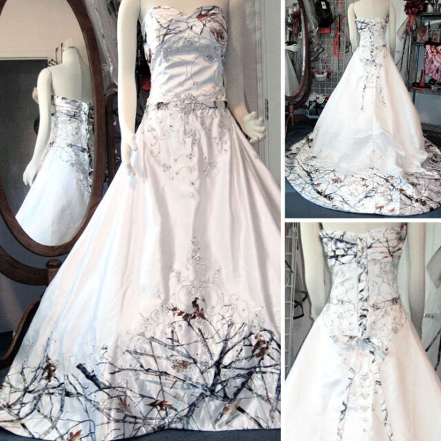 cheap camouflage wedding dresses