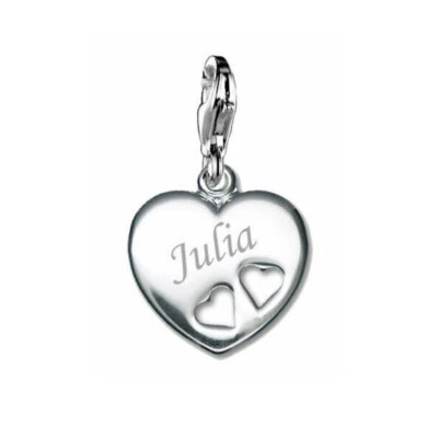 SILBERPOINT Charm Anhänger mit ausgestanzten Füssen, Echt Silber 925, Inkl.Gravur-Neu