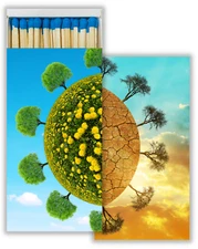 Lush Planet Set of 6 Large Matchboxes with Wooden Matches