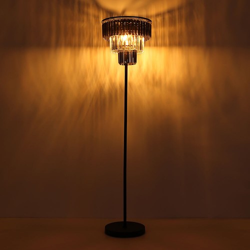 Piantana 3 Fiamma Cristallo Lampada Letto H 160 CM - Foto 11 di 11