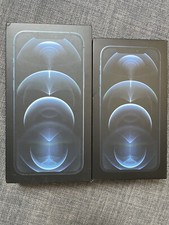 Set of 2 Empty Box Only Apple Iphone 12 Pro and IPhone 12 Pro Max Pacific Blue