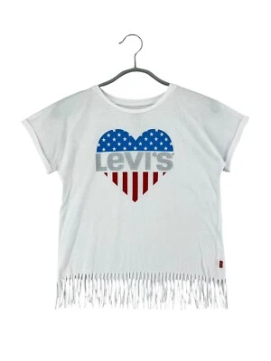 T-Shirt À Col Rond Blanc Pour Fille De LEVI'S STRAUSS & CO Taille 12 Ans (152) - Photo 1/4