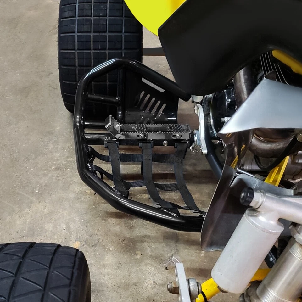 For Honda Sportrax 400 TRX 400EX 400X Nerf Bars Pro Peg Black Bars Black Nets - Image 4 of 4