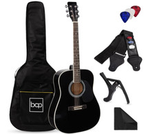 Best Choice Products 41in Full Size Beginner All Wood Acoustic Guitar Starter...