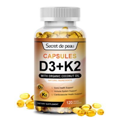 Vitamin K2 & D3 Vitamin Supplement with BioPerine, Boost Immunity & Heart Health