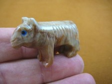 Y-TIG-6) little gray red TIGER figurine SOAPSTONE PERU stone carving love tigers
