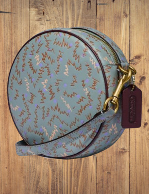   COACH Circle Crossbody Bag with Squiggle Print