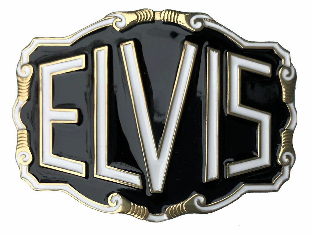 Elvis Brass Belt Buckle with Presentation Box