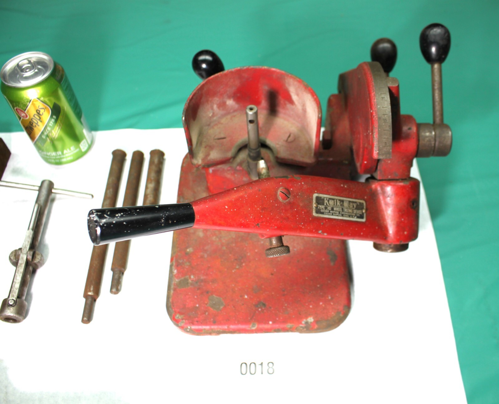 Kwik Way Valve Seat Grinder with Accessories Vintage Mechanic Antique