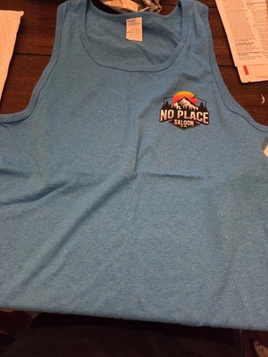 Graphic tank top ''No place saloon'' Sandy,Oregon Medium