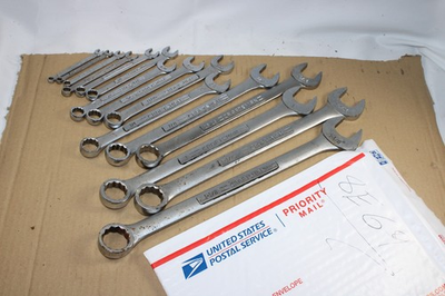 #ad Vintage Craftsman 15pc SAE Combination Wrench Set 12 Pt 1 4quot; 1 1 8quot; USA V VV $89.99