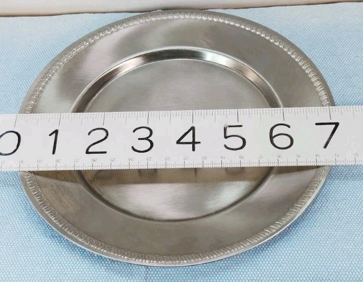 Vintage 7" Vollrath Stainless Steel Charger Plate #47677 Made In Japan  - Image 2 of 4