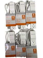 lot 6 BRAND NEW - Unopened -Belkin-2.5 Home/Office 6-Outlets Surge Suppressor