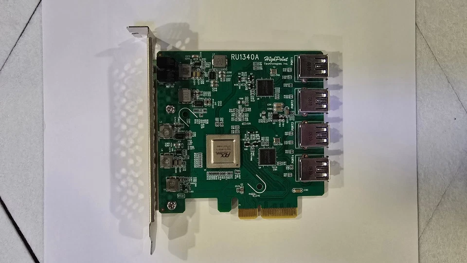 HighPoint Technologies Internal 4-Port USB-A 3.2 10Gb/s RU1340A Controller Card - Image 2 of 4