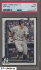 2025 Topps Update #25 Ben Rice New York Yankees RC Rookie PSA 9 MINT