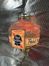 Vintage Pabst Blue Ribbon Beer Motion Heat Lamp Wall Sconce PBR Old Time Flavor