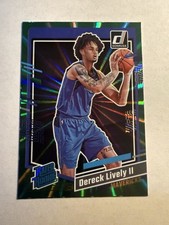 2023-24 Panini Donruss - Rated Rookie Dereck Lively #233 Holo Green Laser (RC)