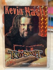 Vintage 1998 WCW NWO Kevin Nash Sweet Pro Wrestling Refractor Vending Sticker