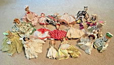 VINTAGE STORY BOOK DOLLS LOT OF 18 - EYES OPEN  CLOSE - ARMS MOVE - All 6"-8"