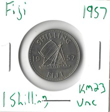 Coin Fiji 1 Shilling 1957 KM23